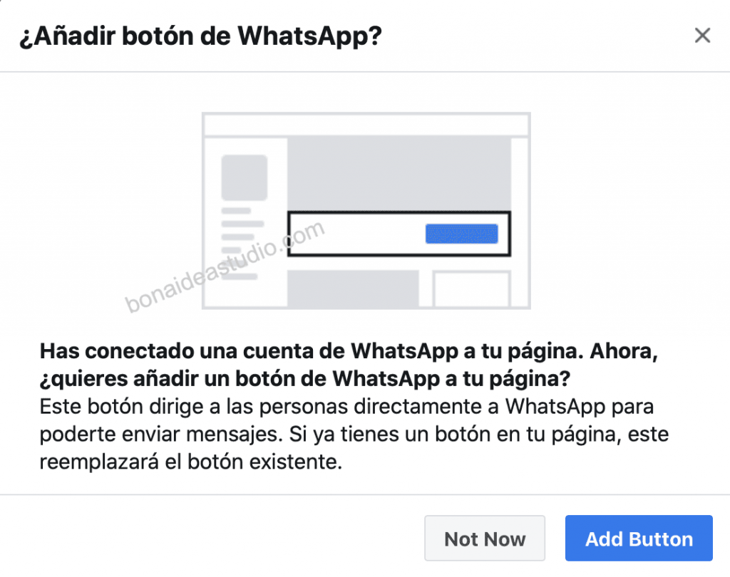 Cómo añadir boton de whatsapp a mi página de facebook